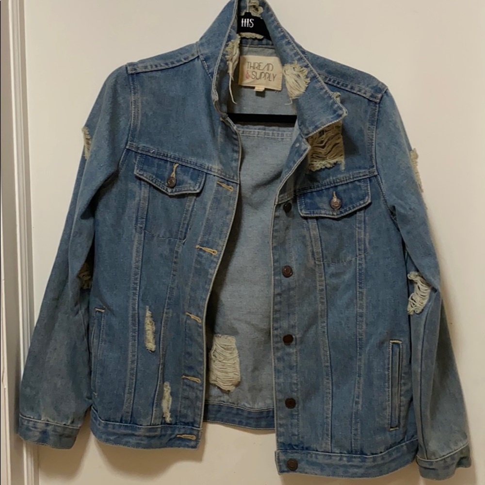 Distressed Denim Jacket